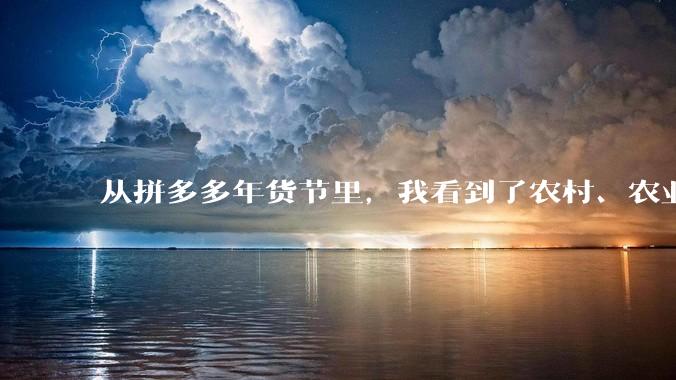 从拼多多年货节里，我看到了农村、农业未来的另一种可能 - *