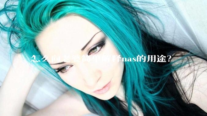 怎么向老婆简单解释nas的用途？